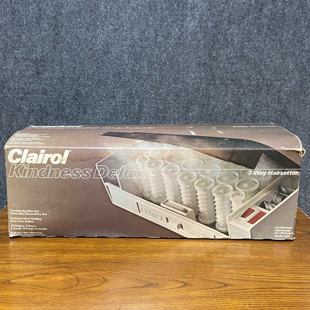 Clairol Kindness Deluxe 3-Way Hairsetter Model K-400S Vintage 1982 RollerSet NOS